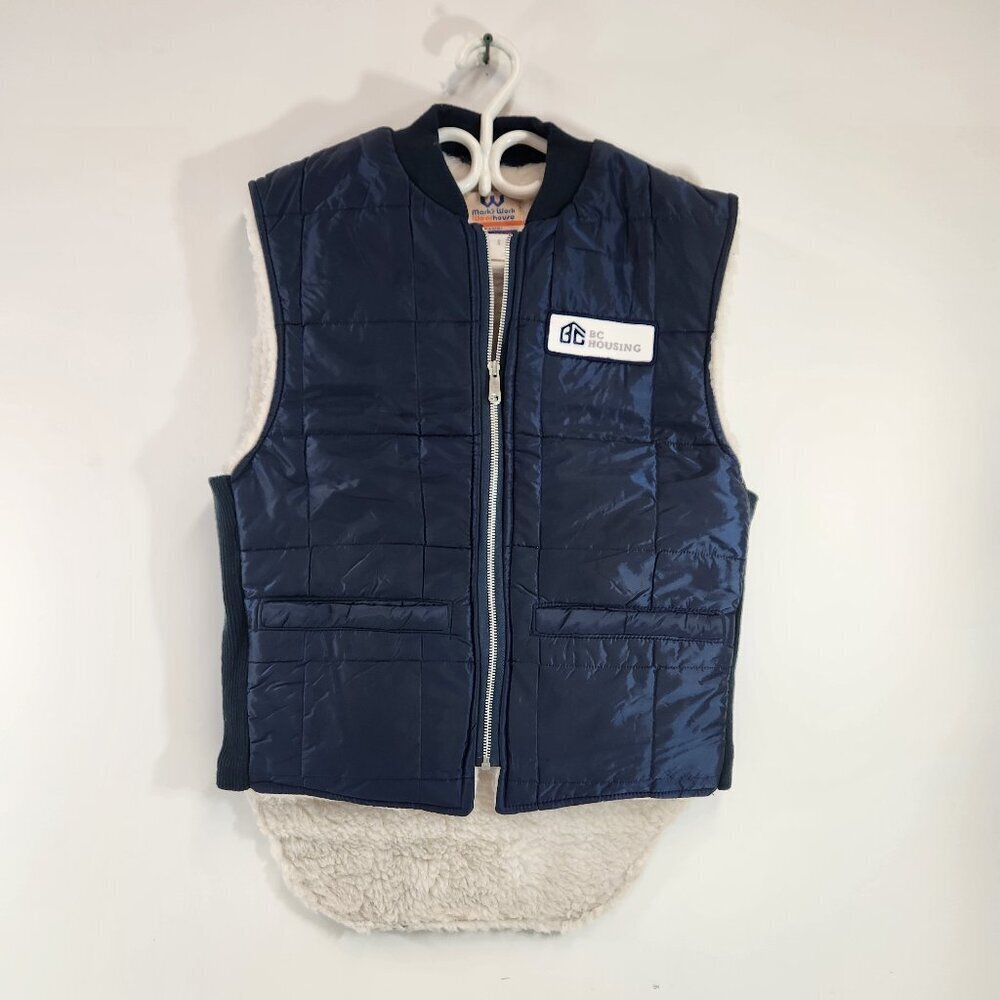 Vintage Marks Work Wearhouse Puffer Sherpa Vest Mens Small NWT